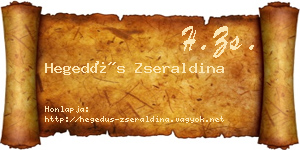 Hegedűs Zseraldina névjegykártya